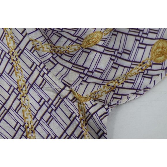 Vintage Versace Jeans Couture Shirt Mens XL Medusa Pattern Gold Chain Baroque - Picture 13 of 16